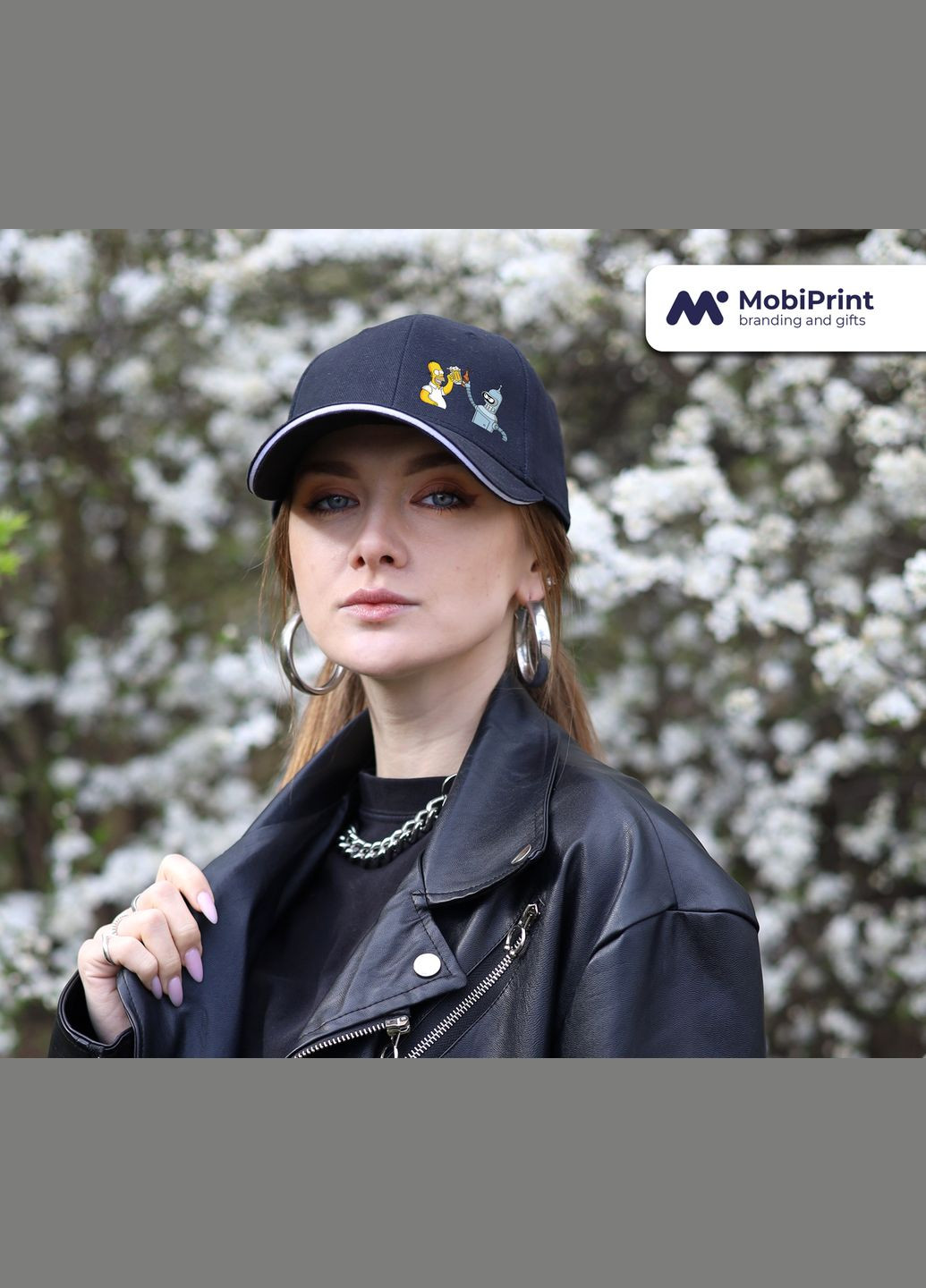 Кепка Sandwich Бендер Футурама Гомер Сімпсони Чорний (9278-2037-BK) MobiPrint (292866148)