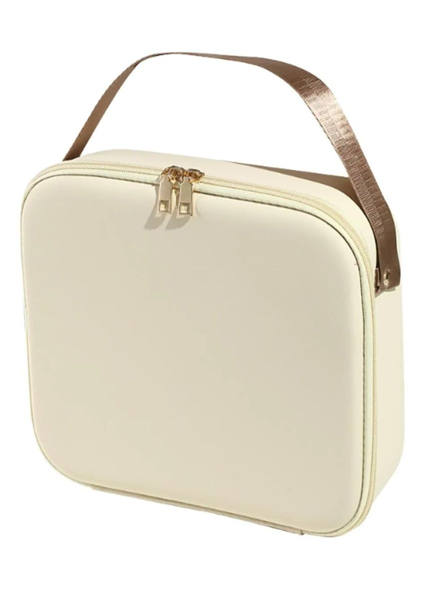 Сумка-органайзер для косметики з дзеркалом і LED-підсвіткою EVA Modern EM-7612 Beige No Brand (363555632)