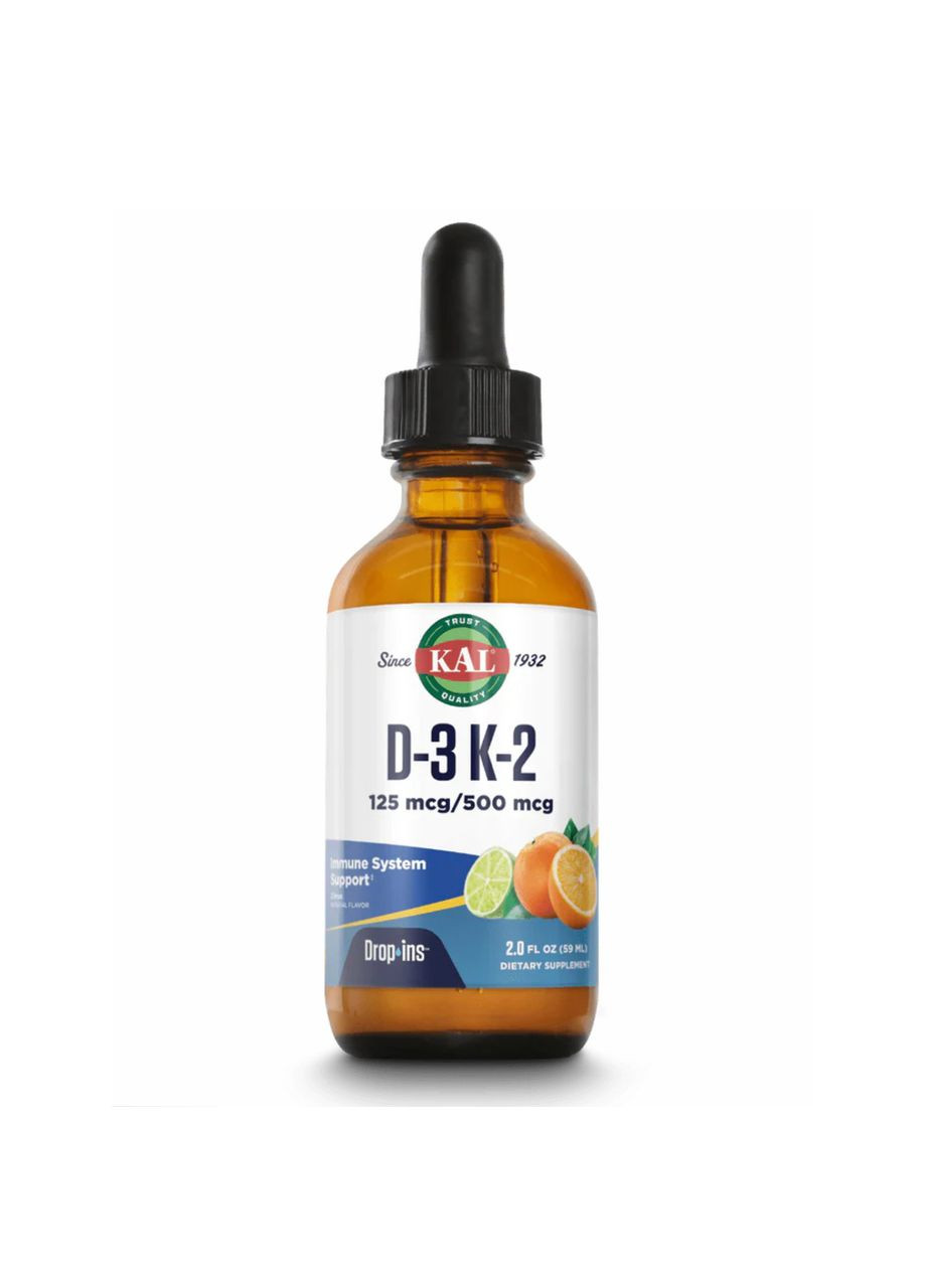 D3 K2 DropIns 125mcg - 2 oz Citrus KAL (370971039)