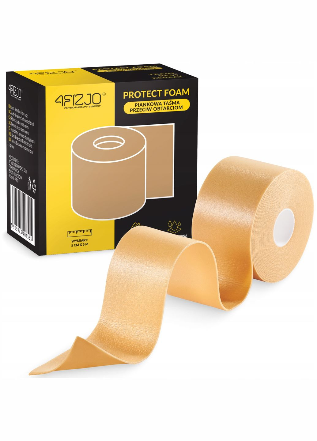Защитная лента от натирания Protect Foam 5 см x 4.5 м для пальцев и пятки Beige () 4FIZJO P-5905973401555 (341529028)