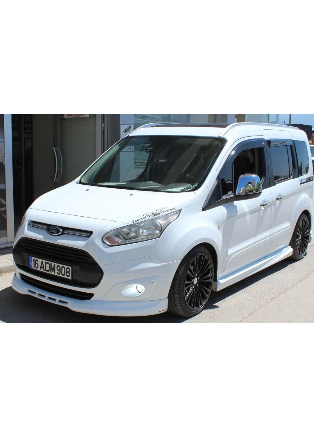 Накладка на передний бампер (под покраску) для Ford Connect 2014-2021 гг Meliset (389786260)