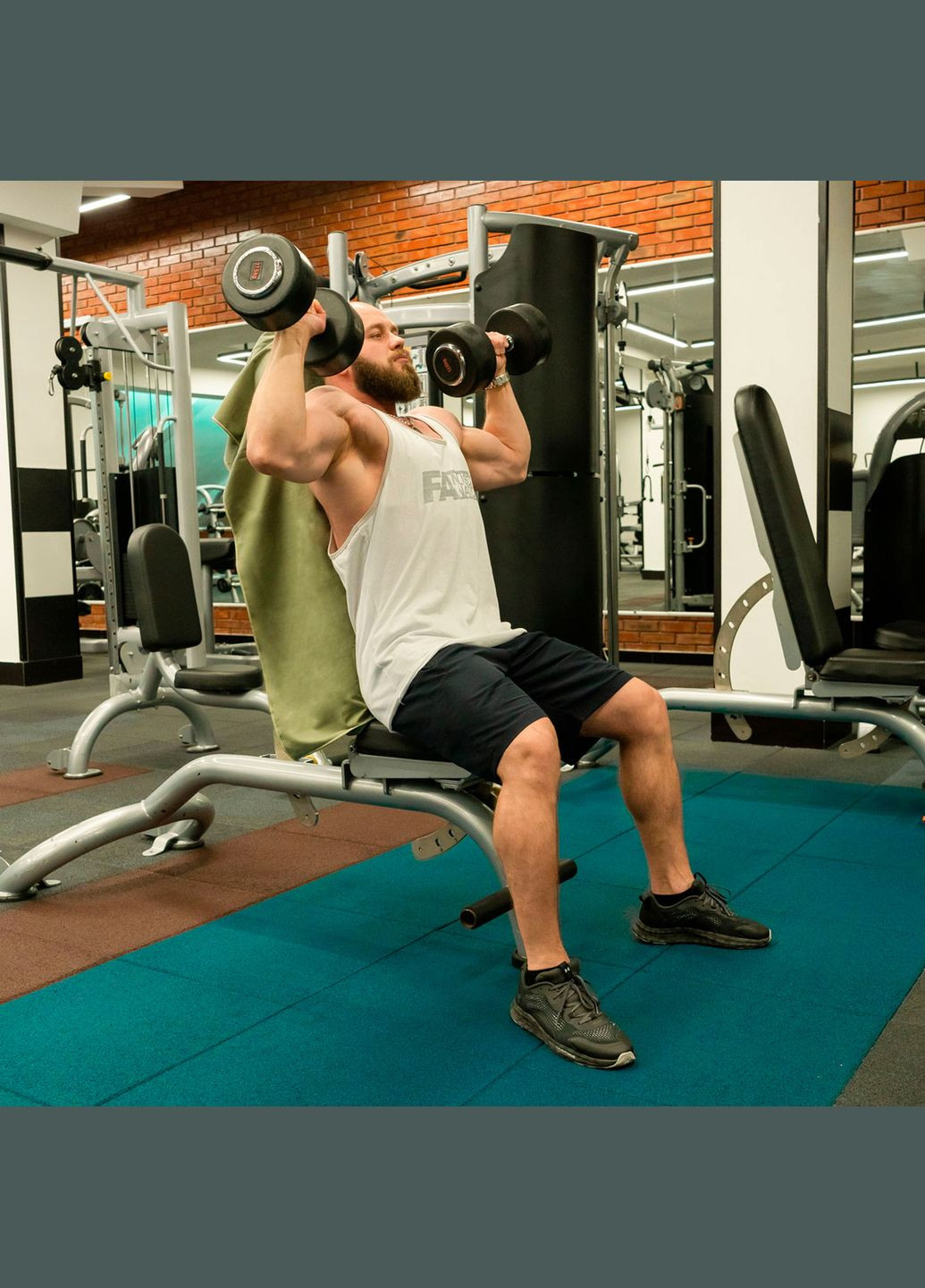 Дорожній спортивний рушник з мікрофібри з чохлом Зелений (A-025671) Love You хакі