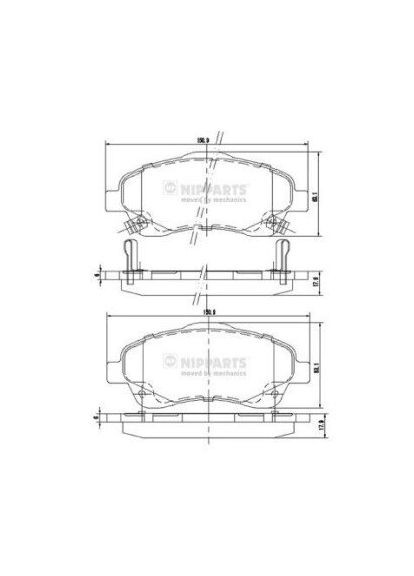 Тормозные колодки Nipparts (364834618)