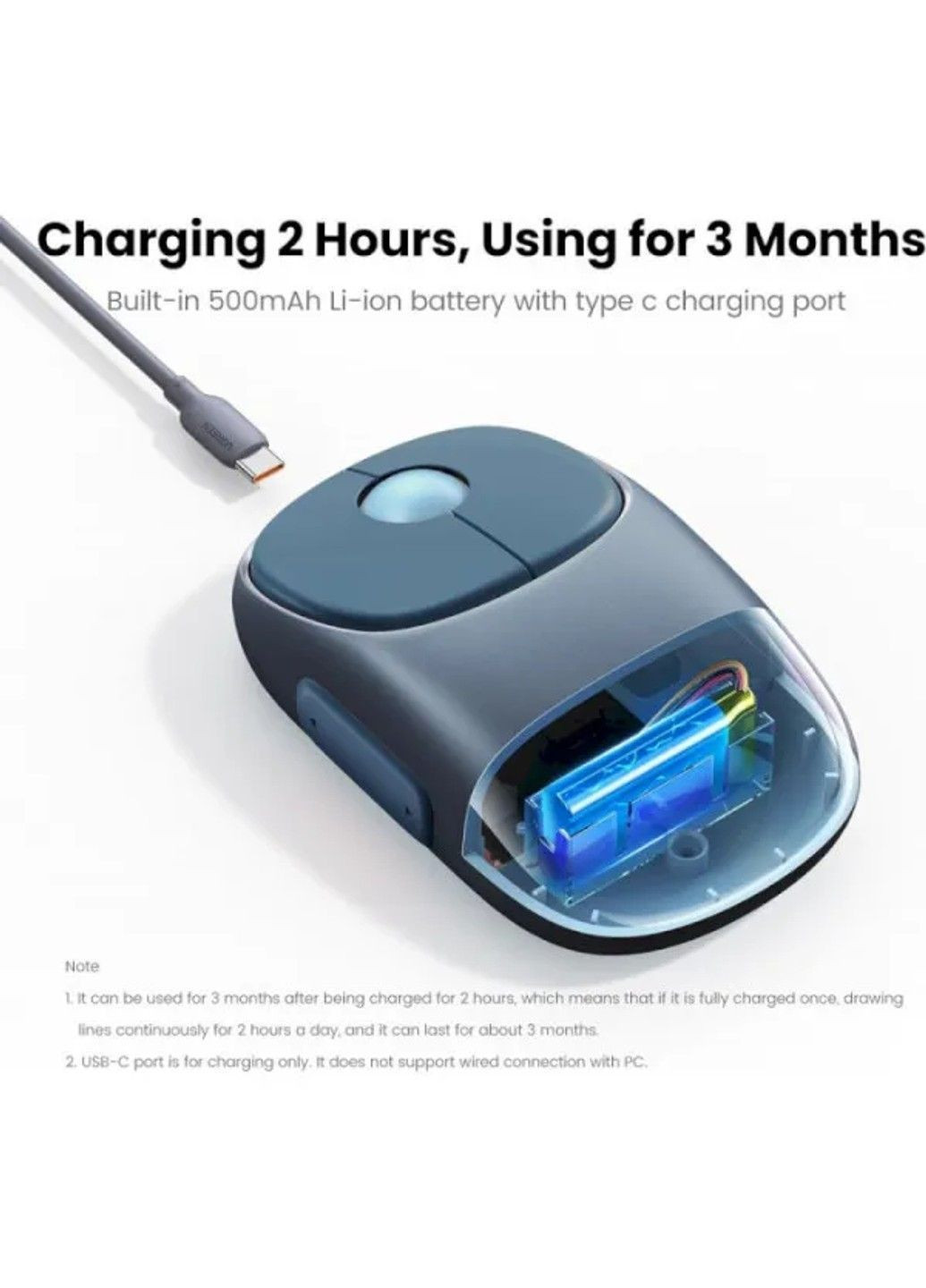 Маніпулятор миша бездротова FUN+ Wireless Mouse Blue Ugreen (371362975)