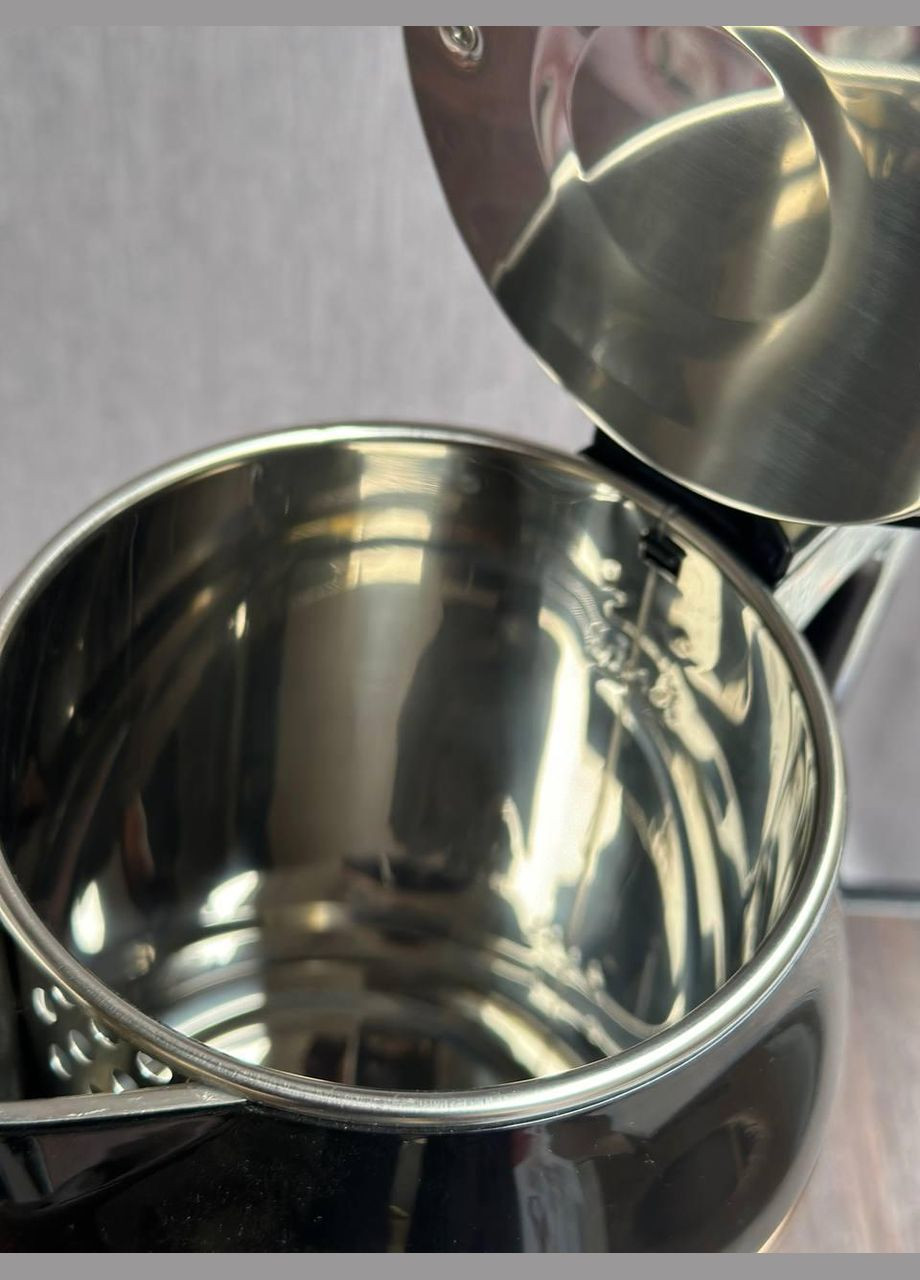 Электрочайник из нержавеющей стали EKS-1859SD дисковый чайник Металл 1.8л 1500 Вт Бежевый с черным Grunhelm (316136404)