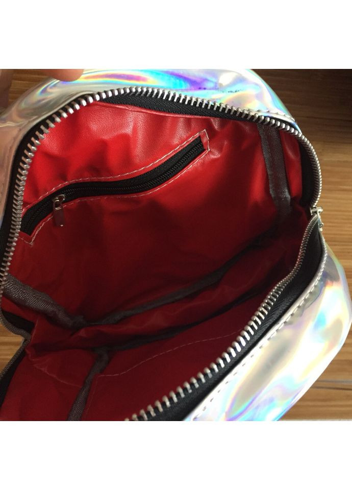 Детский рюкзак блестящий отражающий для девочек малый розовый 18x10x23 см из ПУ кожи No Brand (351536898)