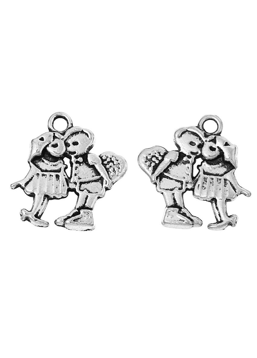 Підвіски металеві Кулон Кулон закохана пара перше побачення Античне срібло 15 мм x 14 мм Finding (336965257)