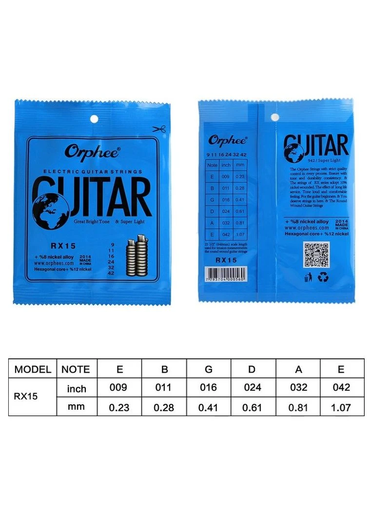 Струны RX15 09-42 Super Light Orphee (379251524)