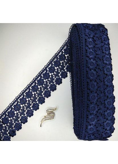 Кружево макраме 7,5 см (20 м) цвет-синий темный (25-F1375E1-7) Plus-plus (352744047)