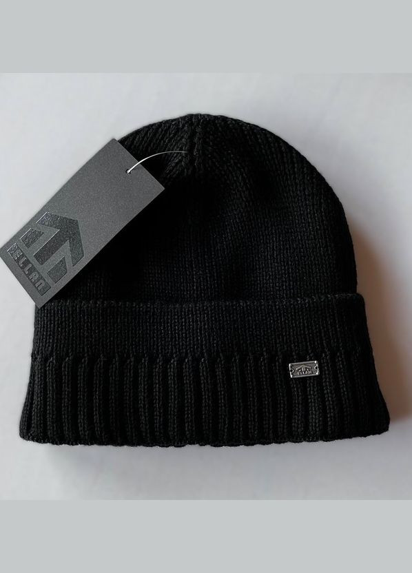 Шапка мужская черная зимняя на флисе Edem Ellan (315825163)