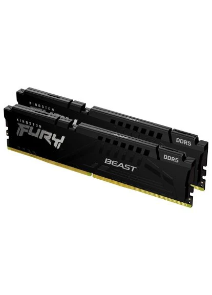 Модуль памяти для компьютера (ex.HyperX) (KF568C34BBEK2-32) Kingston FURY DDR5 32GB (2x16GB) 6800 MHz Beast Black EXPO (389701794)