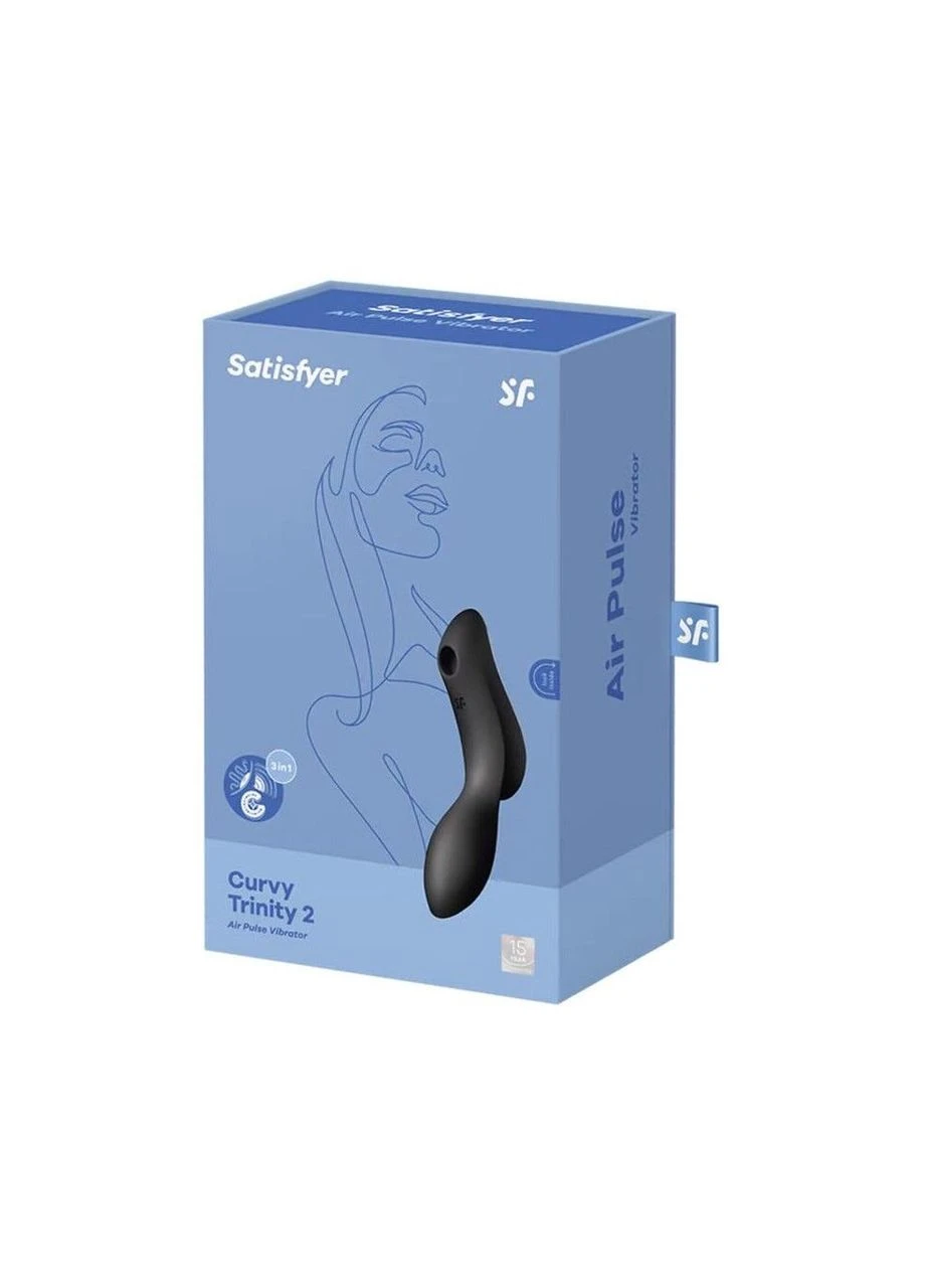 Вакуумний стимулятор з вібрацією Curvy Trinity 2 Black Satisfyer (315012714)