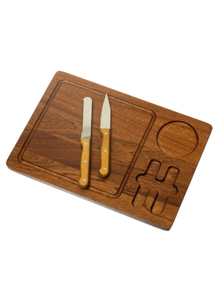 Сырная деревянная доска+ножи Wood 33х23 см 18601-006 Lefard (346534292)