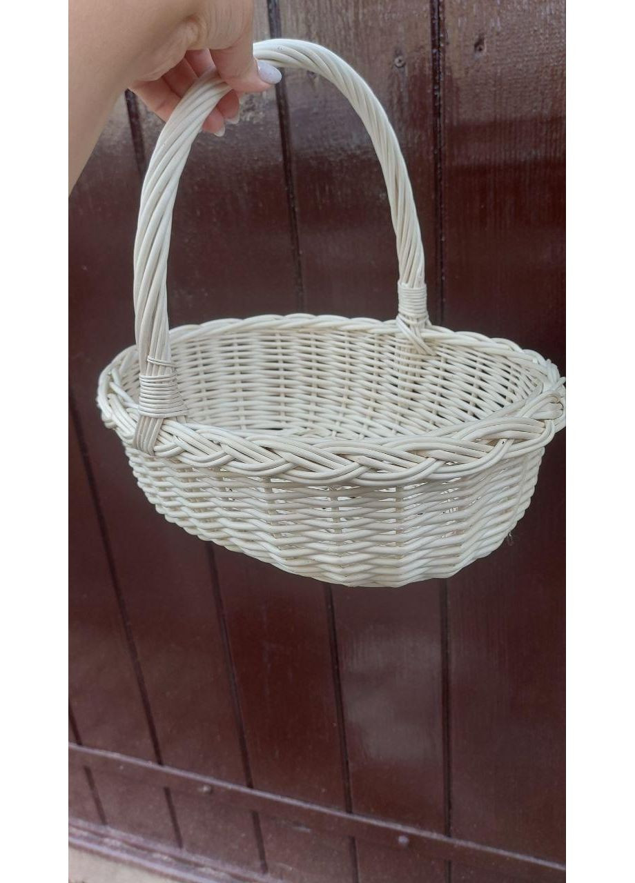 Кошик з лози, Кошик з лози 30×22×12 см (Польща) — натуральна плетена корзина для декору та зберігання No Brand (370672414)