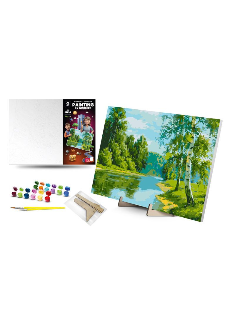 Картина по номерам QB900-051 "Березовый край" 40х50см qbee No Brand (362428362)