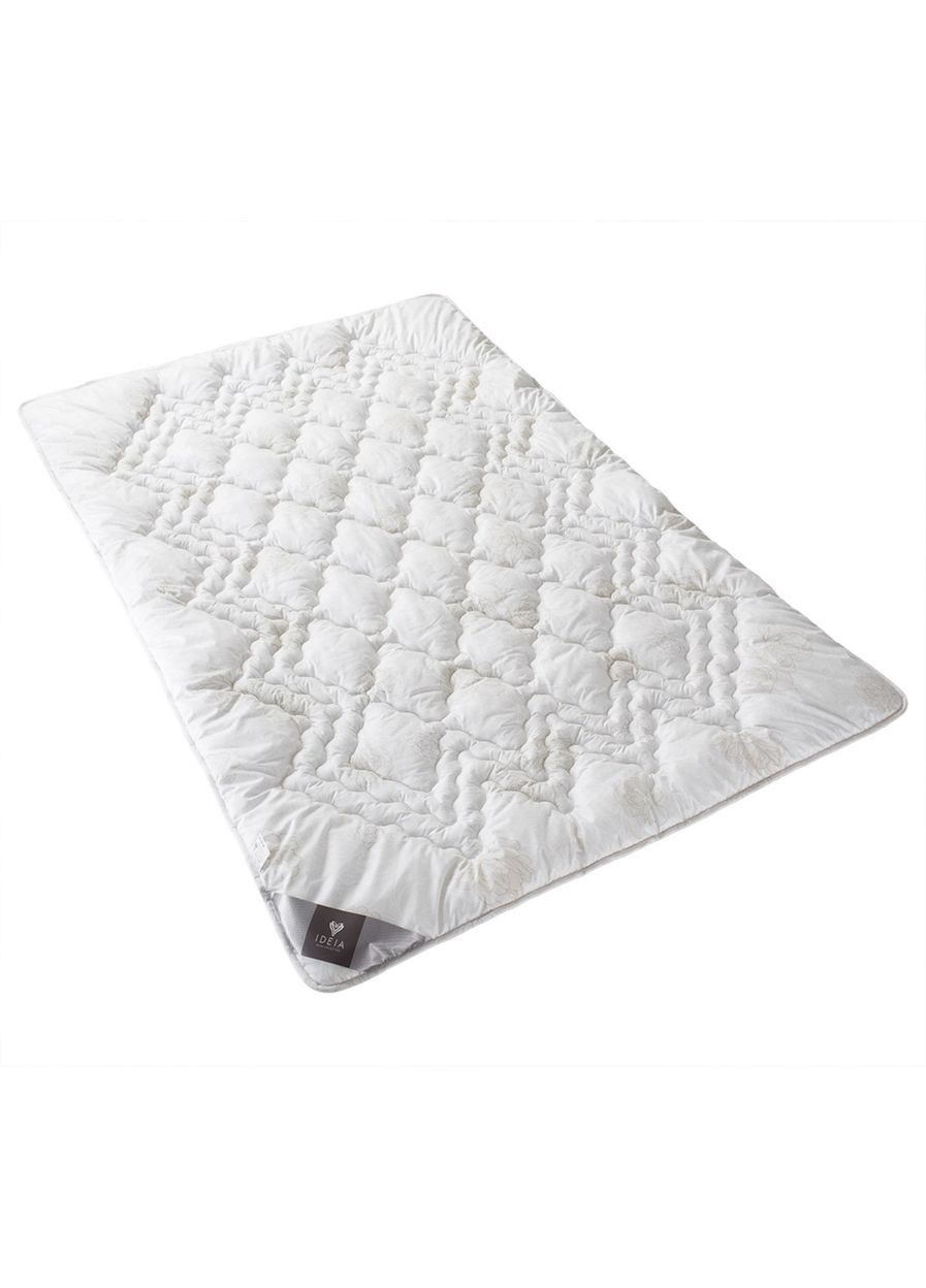 Ковдра літня 140х210 біла з трояндами 8-11746*001 IDEIA (316080293)