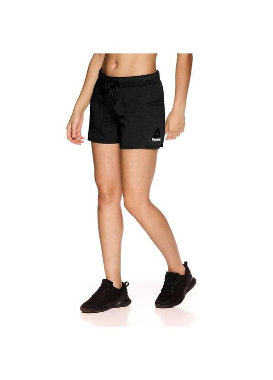 Женские спортивные шорты, черного цвета, размер L Reebok slim fit (370442338)