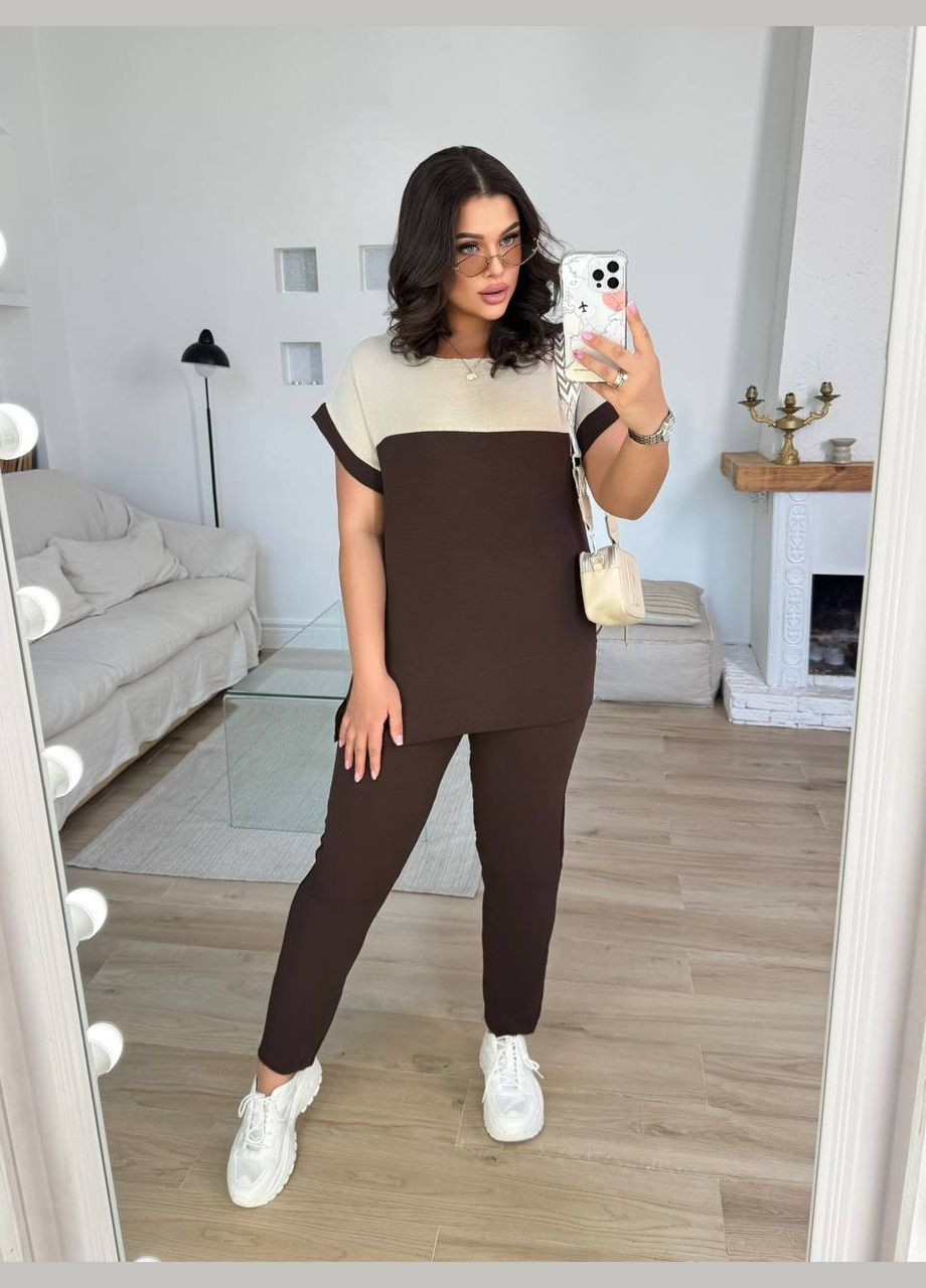 Костюм трійка крепжатка штани+футболка+сорочка No Brand (331019006)