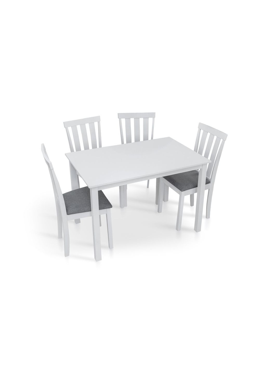 Комплект кухонний Стіл + 4 стільці EUGENE Білий 857509-02 857509 Comfort Line (355467933)