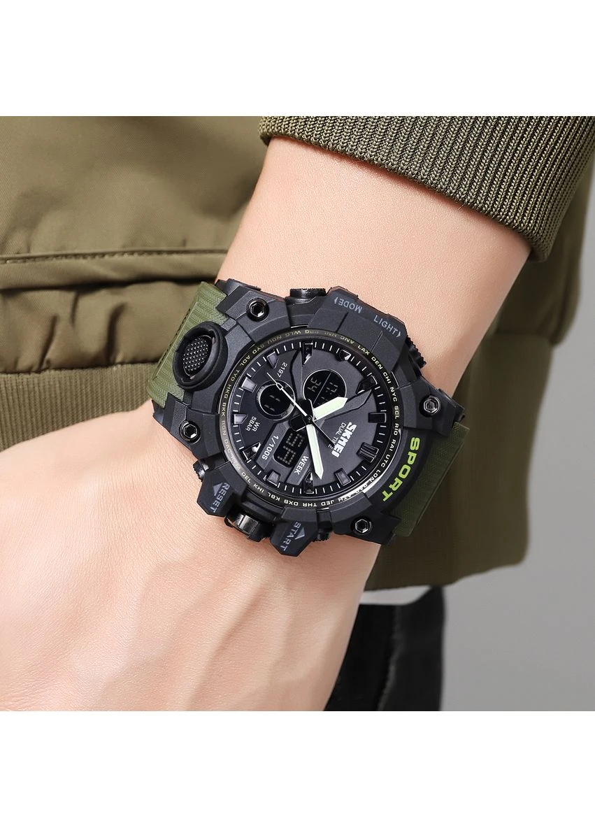 Часы 2197AG Army Green электронные спортивные мужские с будильником и хронографом ProDobro (367264762)