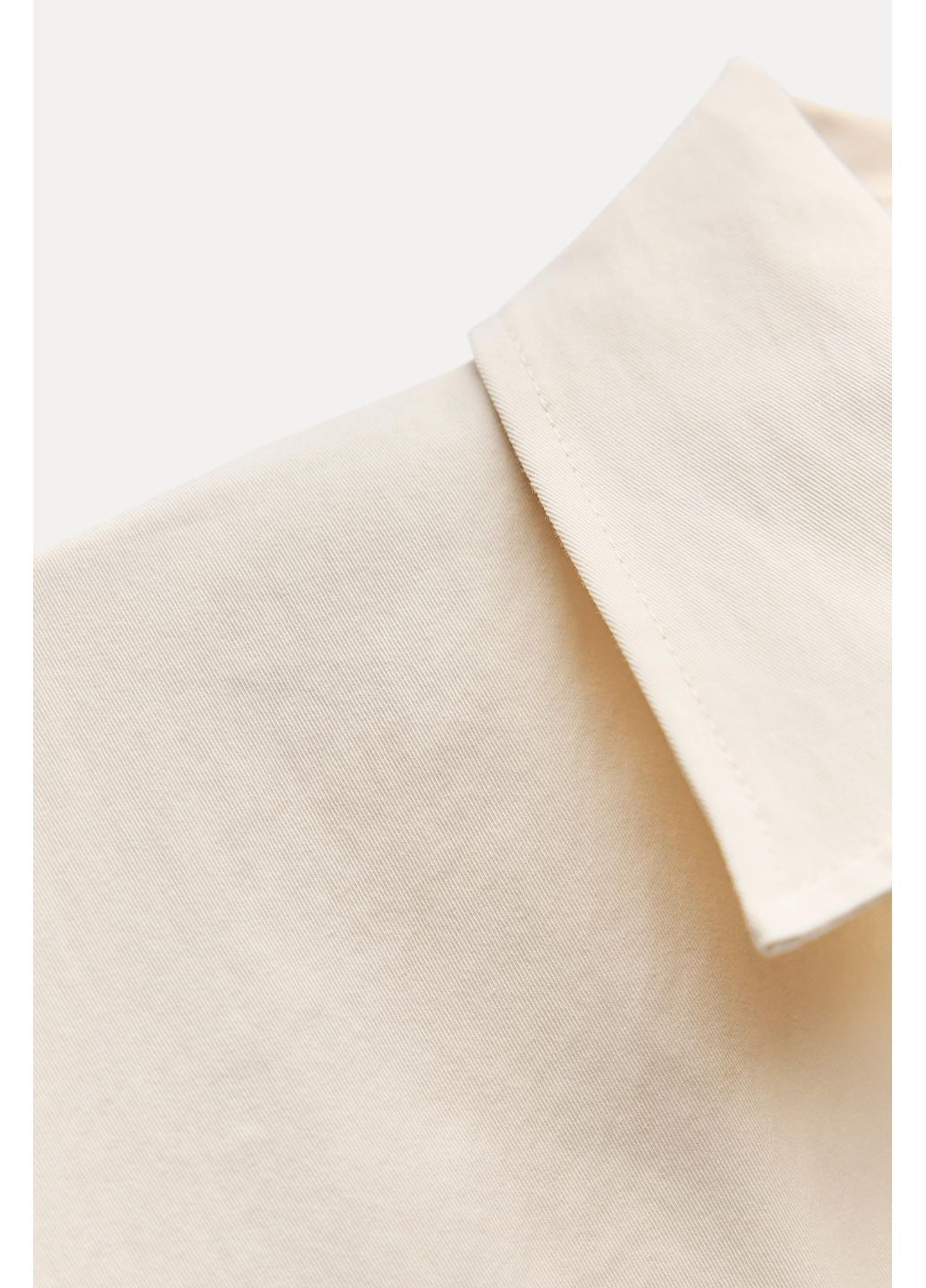 Бежевое платье-рубашка с карманами zw collection Zara