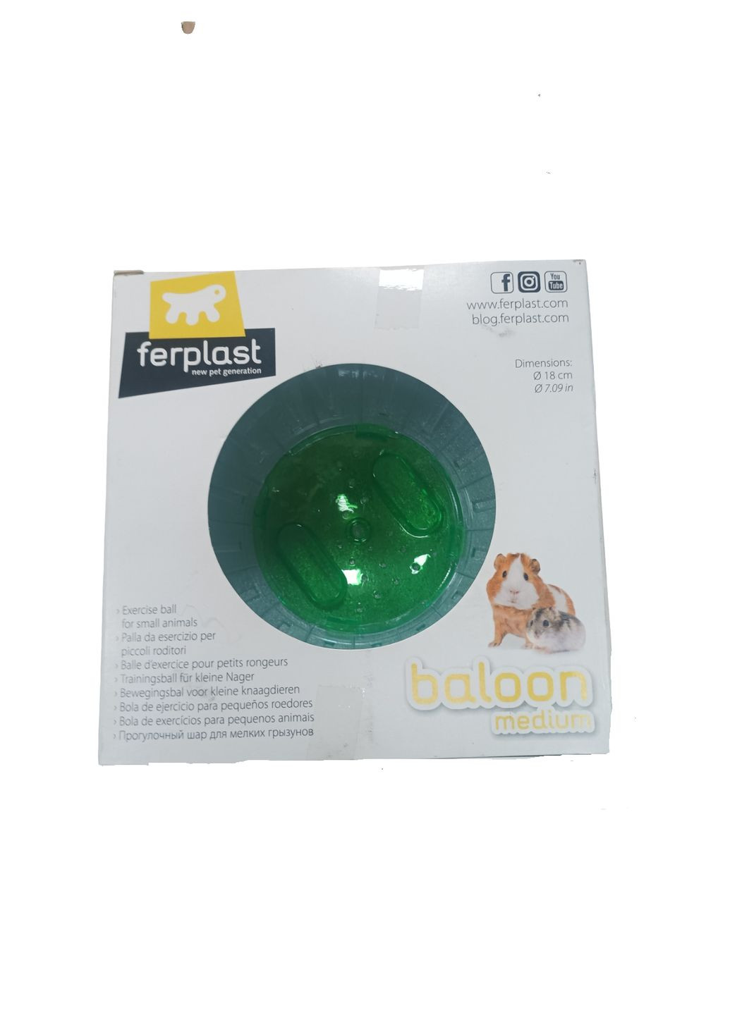 Кулька PA 5222 Ballon Medium для хом'яків Ferplast (267726971)