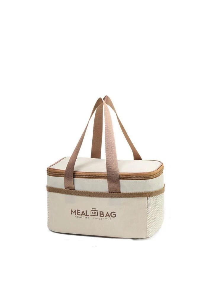 Термосумка для еды Meal Bag 5.5л S, ланч-бэг для обедов, сумка-холодильник для ланч-боксов, бежевая More (389581250)