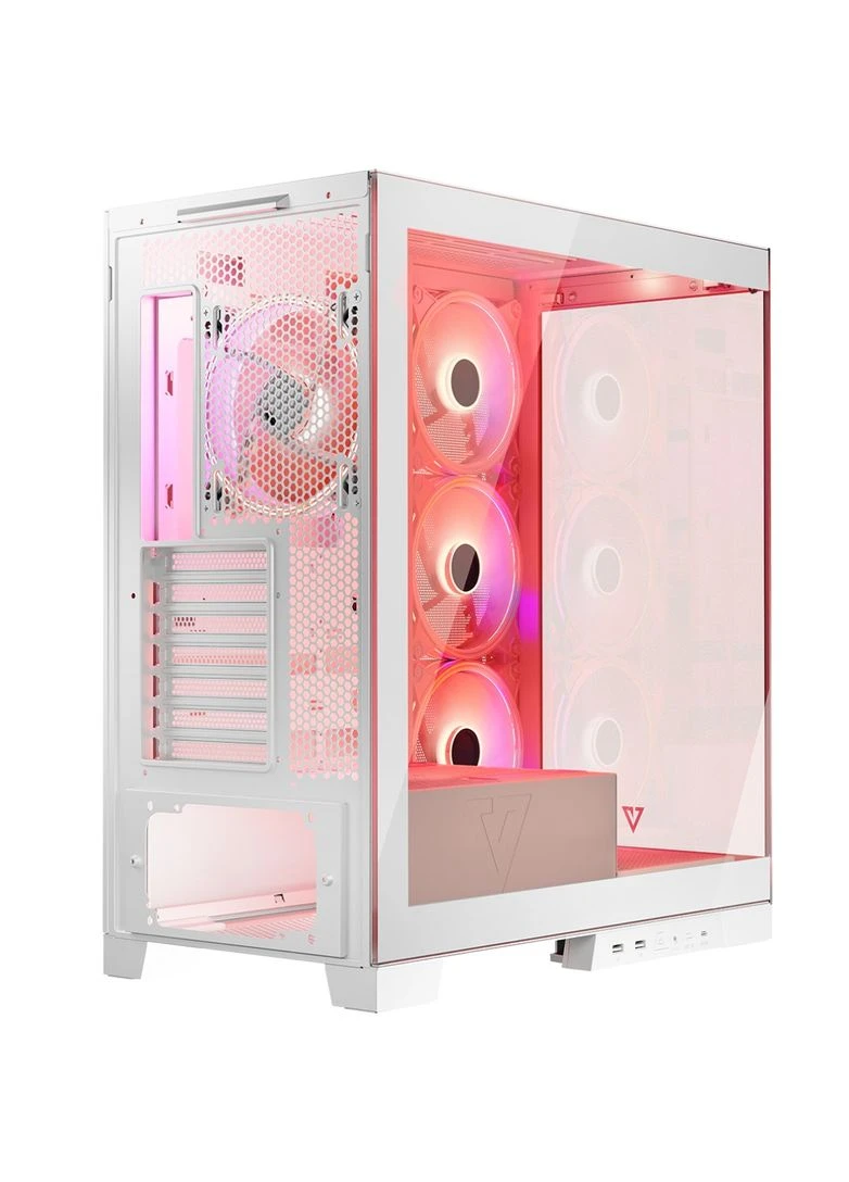 Корпус VOLCANO SPACE APEX ARGB 4x140mm fans MIDI USB 3.0x2+TYPEC WHITE без БП ATX Modecom (314778101)