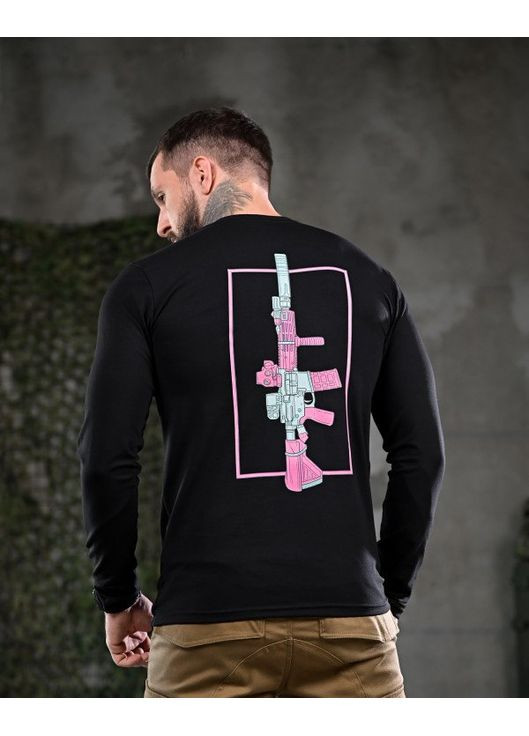 Тактичний чоловічий лонгслів Пістолет чорний No Brand (360506915)