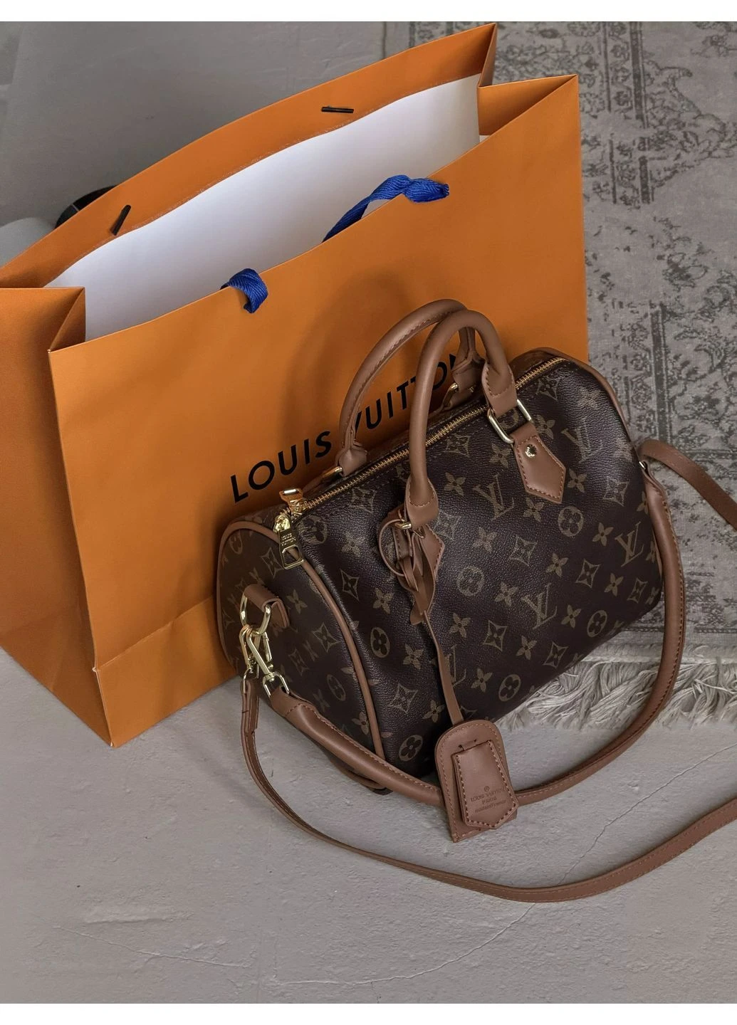 Сумка Speedy 25 коричневый + карамель No Brand крос боді (395929045)