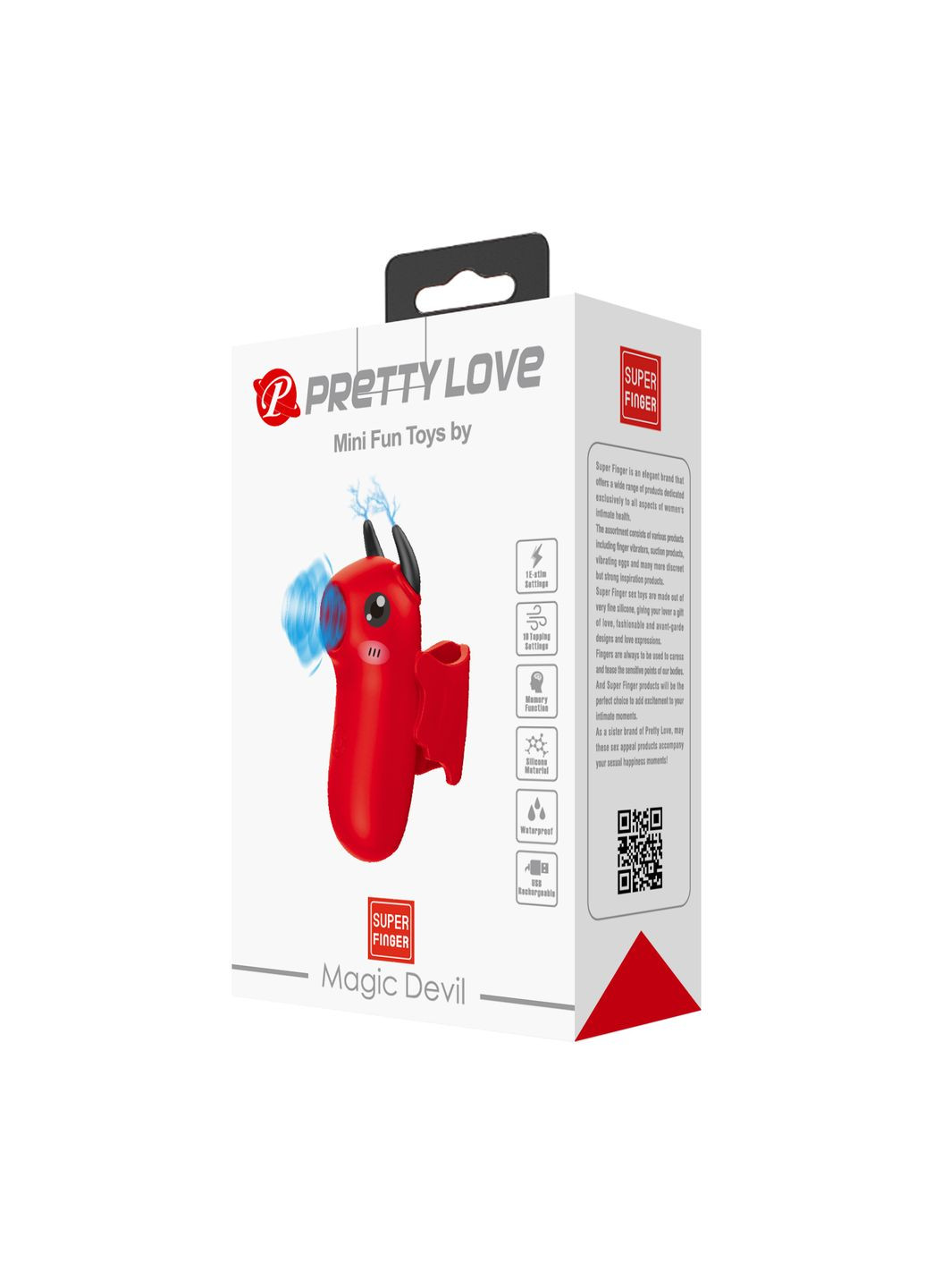Стимулятор для клитора Magic Devil с сосанием и электростимуляцией, красный, 6.9 см Pretty Love (361670400)