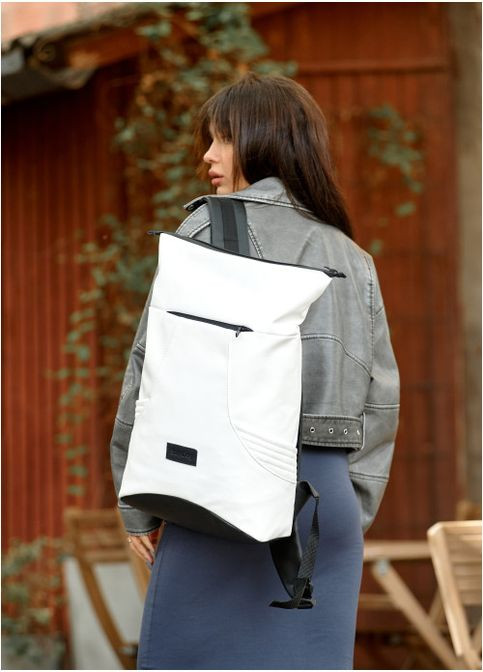 Рюкзак ролл унисекс RollTop KQN белый Sambag (302519276)