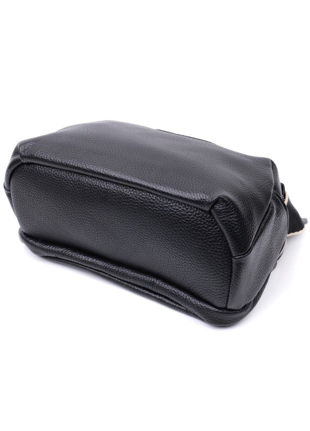 Сумка на два отделения из натуральной кожи 22592 Черная Vintage (297956942)