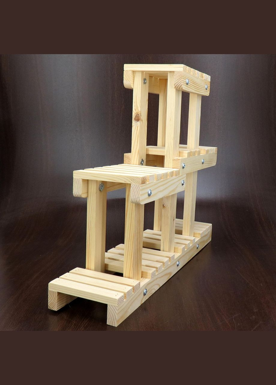 Підставка для квітів з дерева Алора бланже (ЦВП-005701) No Brand (328225980)