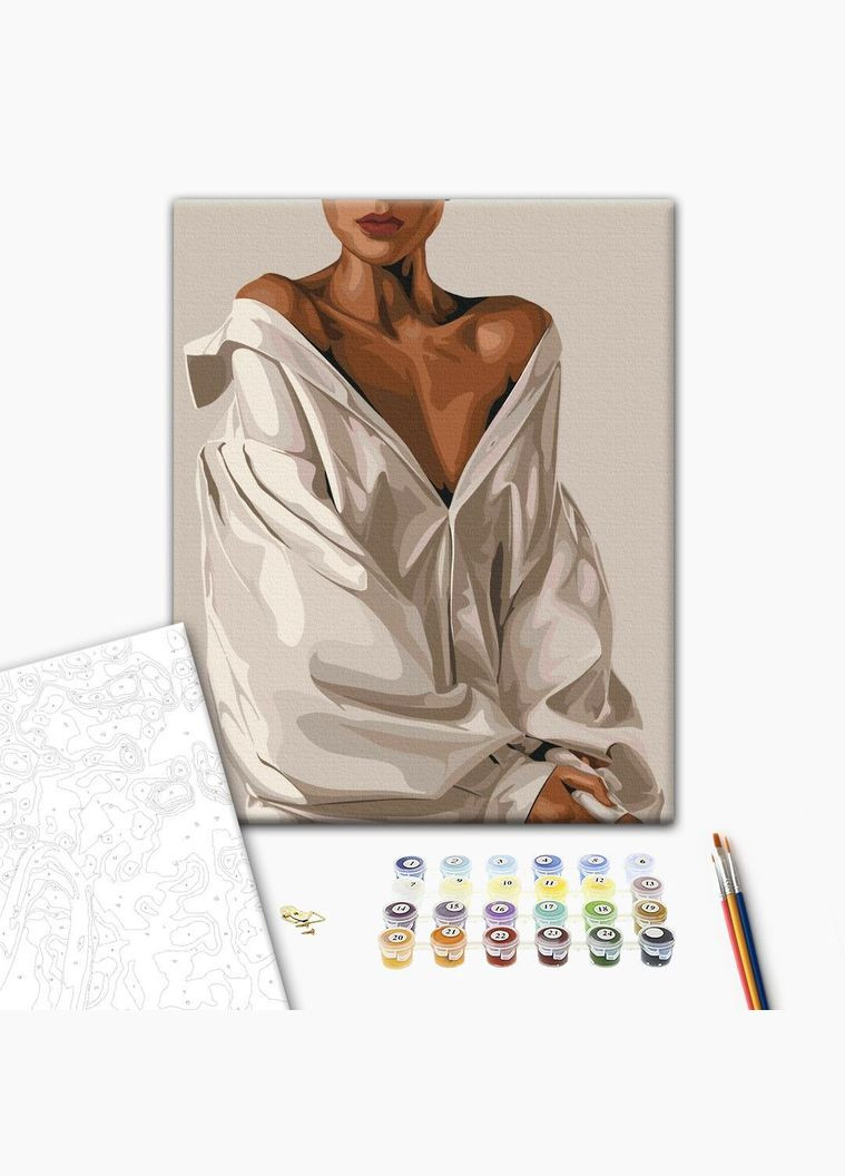 Картина за номерами Люди Набір для розпису Елегантна Полотно на дерев'яному підрамнику 40x50 BS53680 Brushme (308988210)