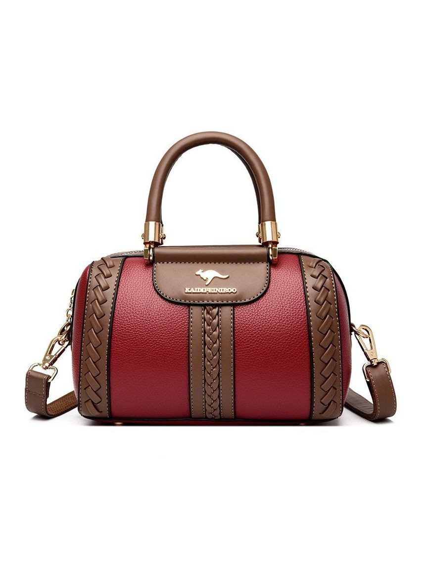 Сумка женская винтажная боулер Glamo Red Italian Bags (290253801)