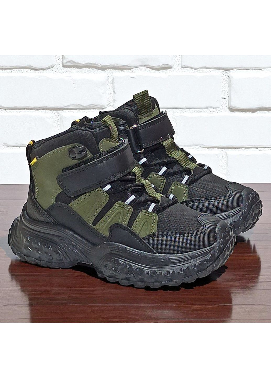 Демісезонні черевики утеплені осінні хайтопи на липучці для хлопчика Клібі Clibee (362200607)