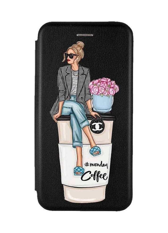 Чехол-книжка с рисунком для Samsung Galaxy S21 FE:: Девушка на кофе (принт 228) Creative (360662004)