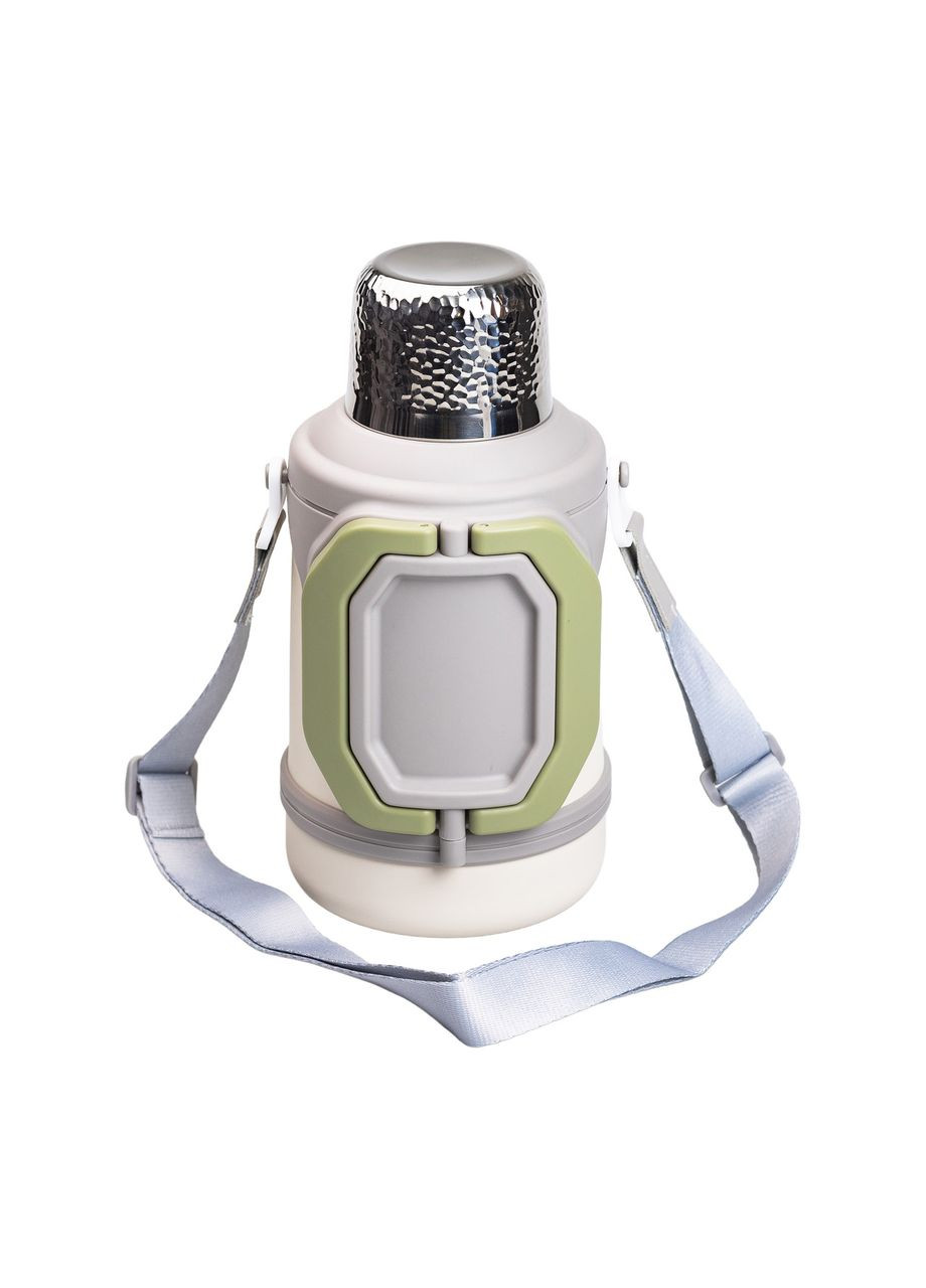 Термос Vacuum Cup 1.5 литра с ремешком и складной ручкой белый HP-14-21W (A-033284) Yiwu (347348908)