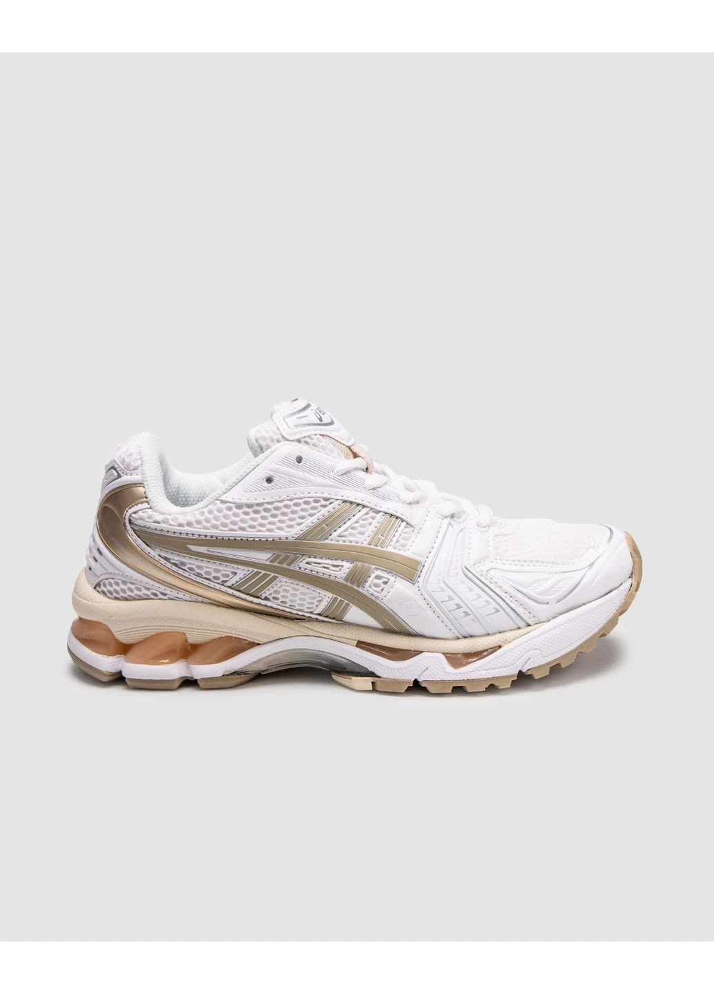 КРОССОВКИ ЖЕНСКИЕ ASICS GEL-KAYANO 14 WHITE / BRONZE АСИКС ГЕЛЬ КАЯНО 14 No Brand белые демисезоны (367177132)