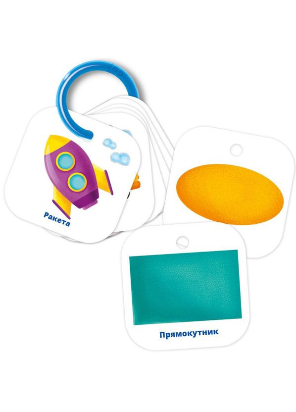 Детские обучающие карточки на кольце "Фигуры и формы. Транспорт" VT2000-02 Vladi toys (311291144)