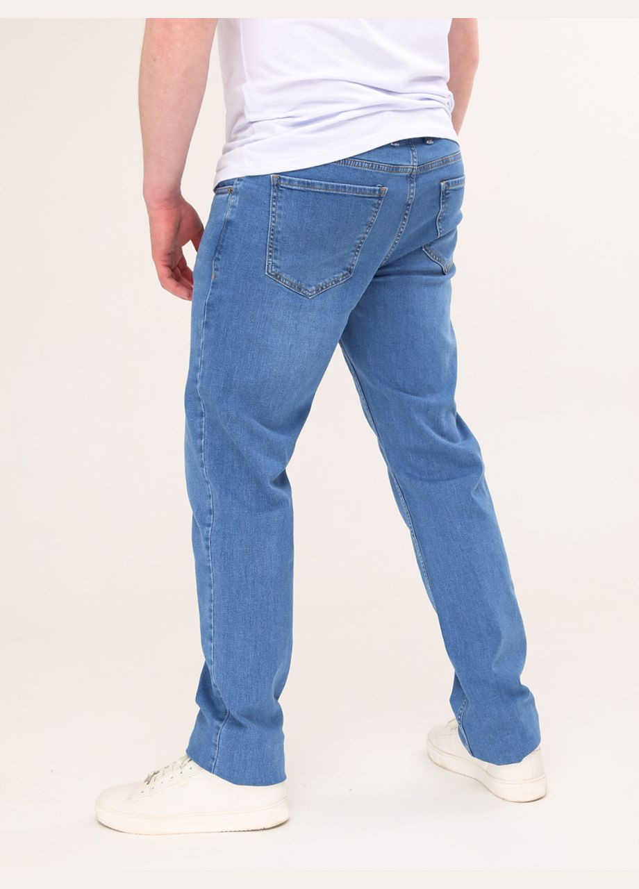 Светло-синие демисезонные прямые джинсы мужские светло-синие 36 длина Пряма FRANCO BENUSSI