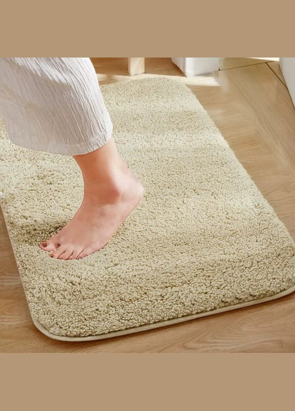 Коврик для ванной комнаты и душа коврик для ног в душевую, микрофибра, атиковзкий размер 40х60 см, бежевый No Brand (337342019)