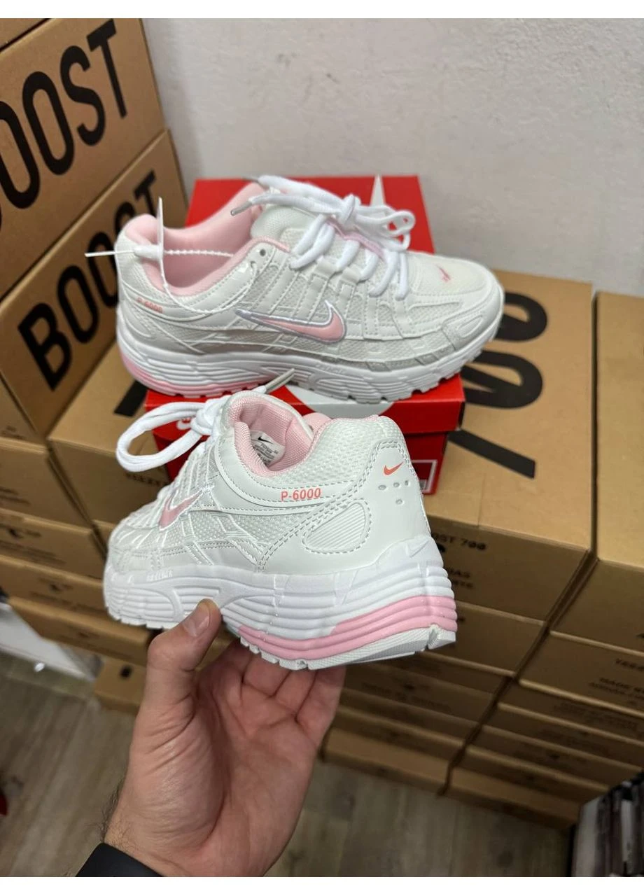 Білі літні кросівки nike p-6000 white pink найк п-6000 No Brand