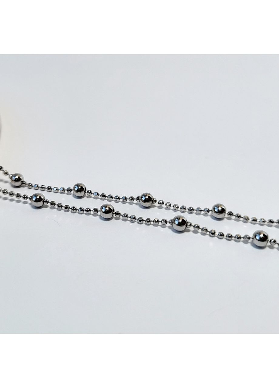 Срібний ланцюжок з Кульками см срібло 925 проби Родоване 4.17 г kuklik3 100rod No Brand (306854856)