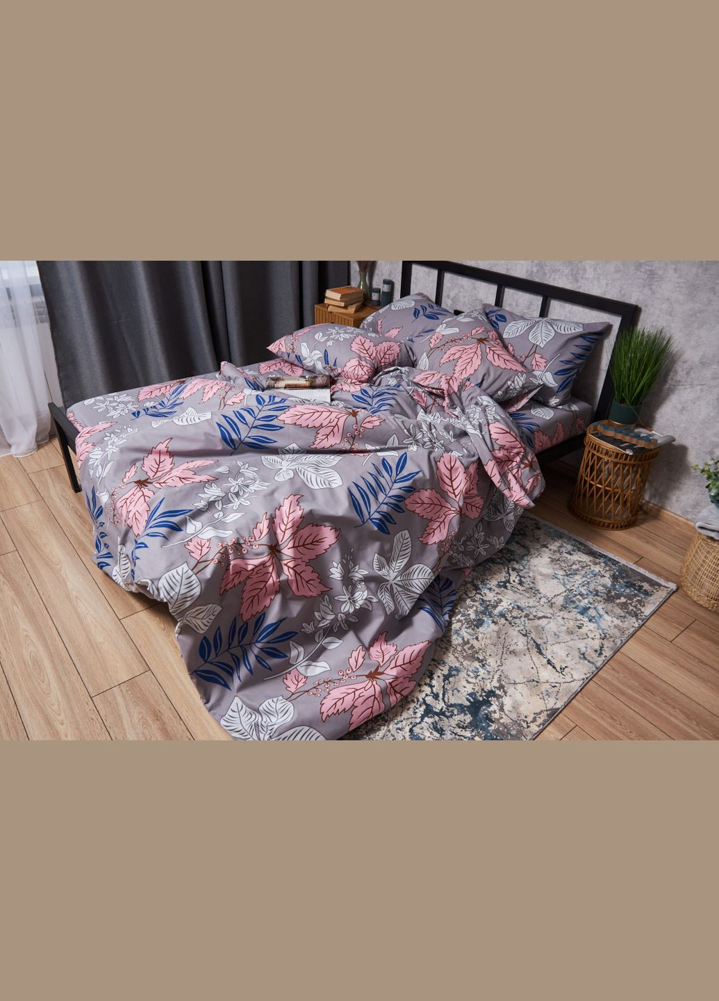 Комплект постельного белья Бязь Gold Люкс полуторный 143х210 наволочки 4х70х70 (MS-820003029) Moon&Star Fossil (288536162)