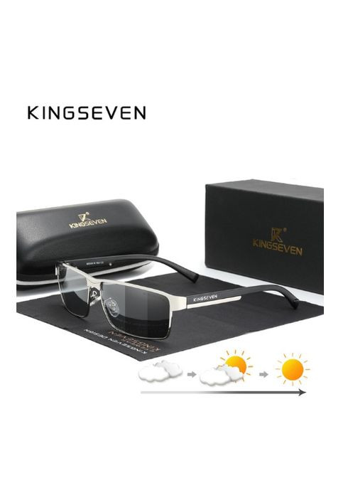 Фотохромные солнцезащитные очки – антиблик для водителей с фотохромными линзами N7756F DESIGN Серебо KINGSEVEN (366560158)