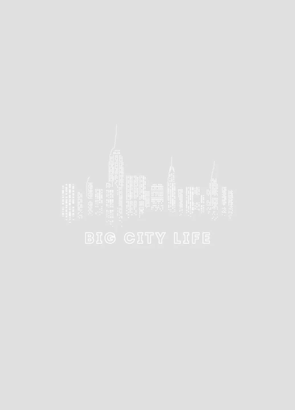 Термоналіпка "Big city life" білого кольору (5491) No Brand (335812090)