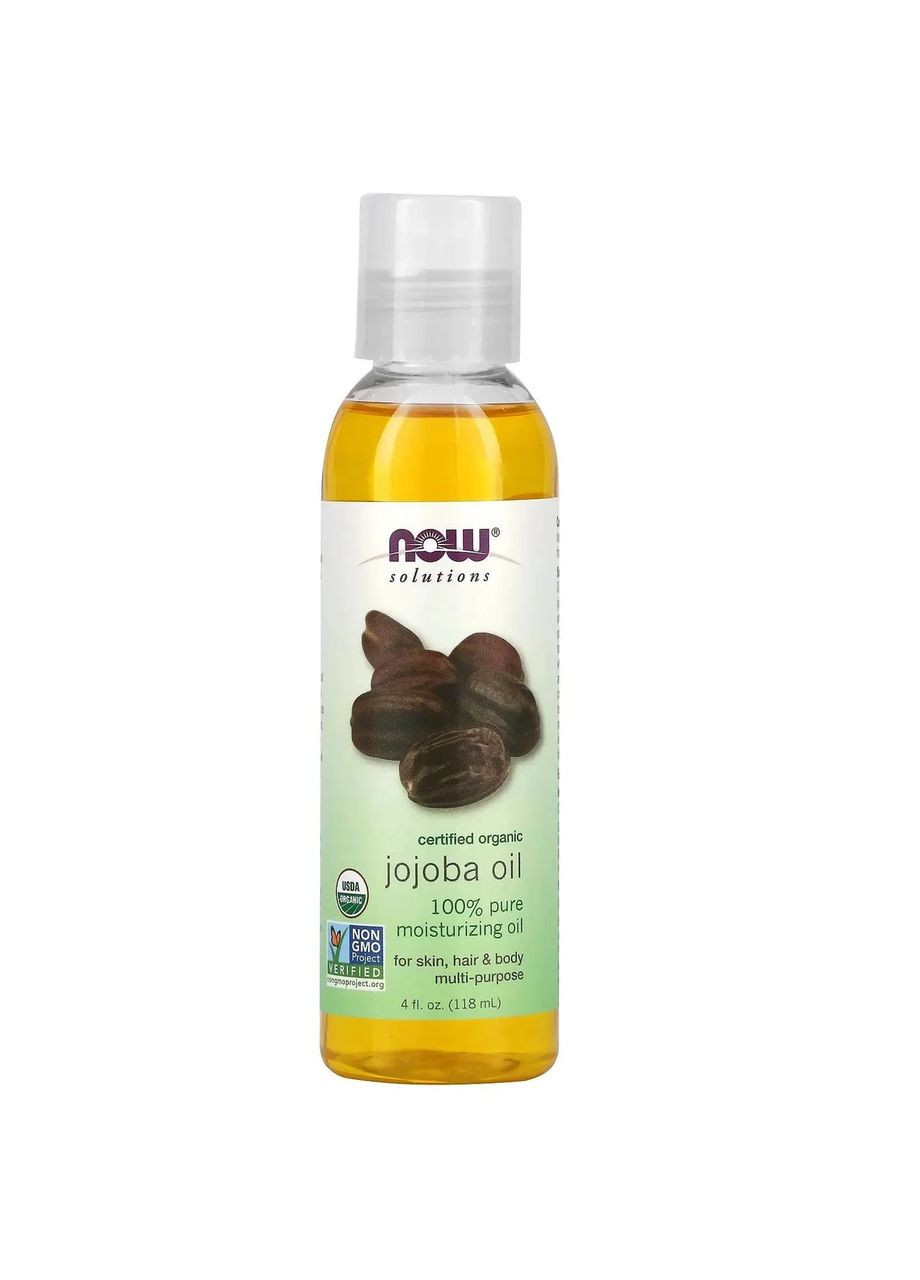 Олія жожоба органік (Solutions Jojoba Oil) 118 мл Now Foods (361117820)