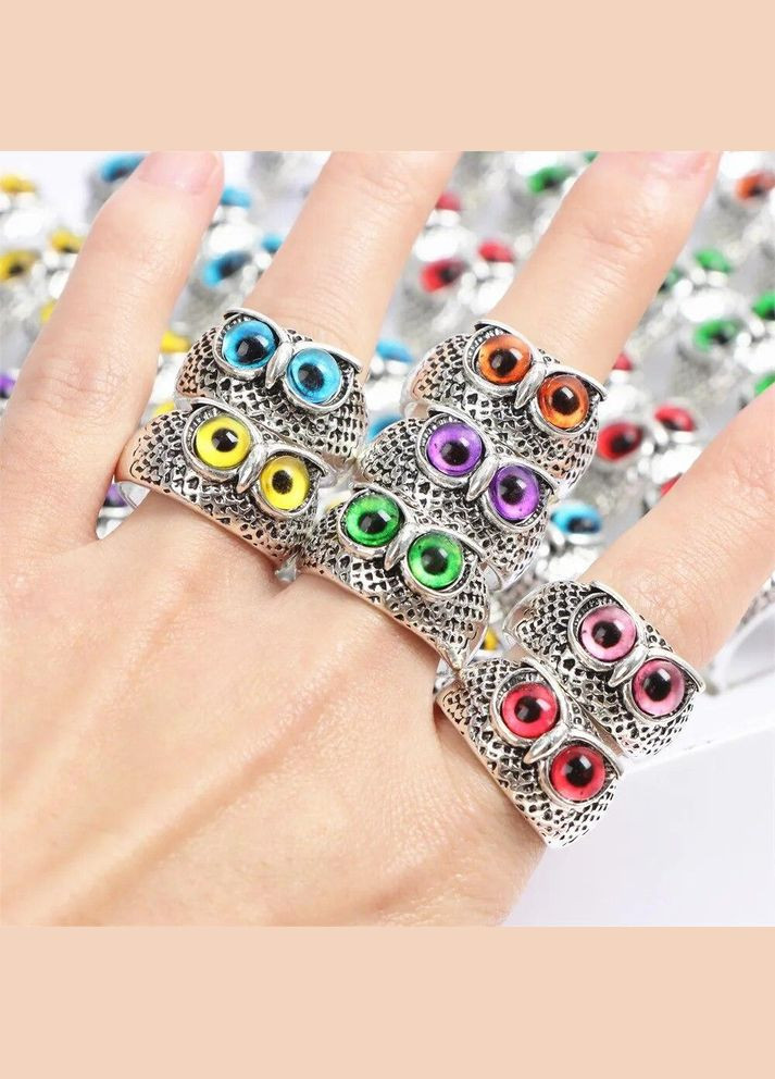 Веселі красиві кільця для дівчини у вигляді кумедної сови регульовані каблучки сова на вибір 1 шт.р регульований Fashion Jewelry (285814479)